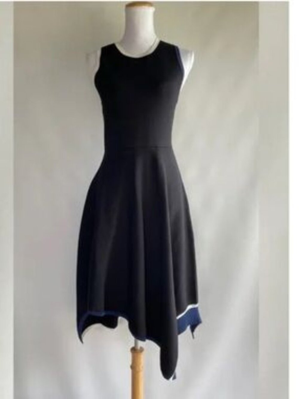 Derek Lam 10 Crosby Asymmetrical Black Midi Dress Size XS